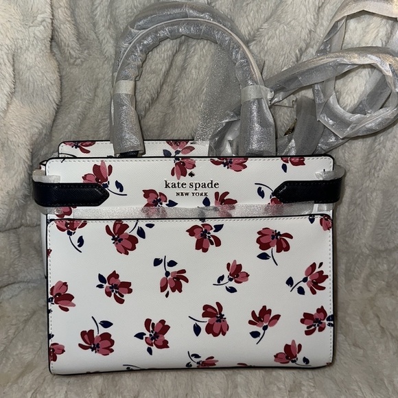COPY - Rare Kate Spade “Staci Tea Toss” BRAND NEW- satchel/ crossbody floral bag - Picture 1 of 8